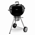 22-Inch Kettle Charcoal Grill with Removable Ash Catcher and Wheels, Black