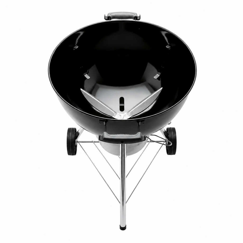 22-Inch Kettle Charcoal Grill with Removable Ash Catcher and Wheels, Black