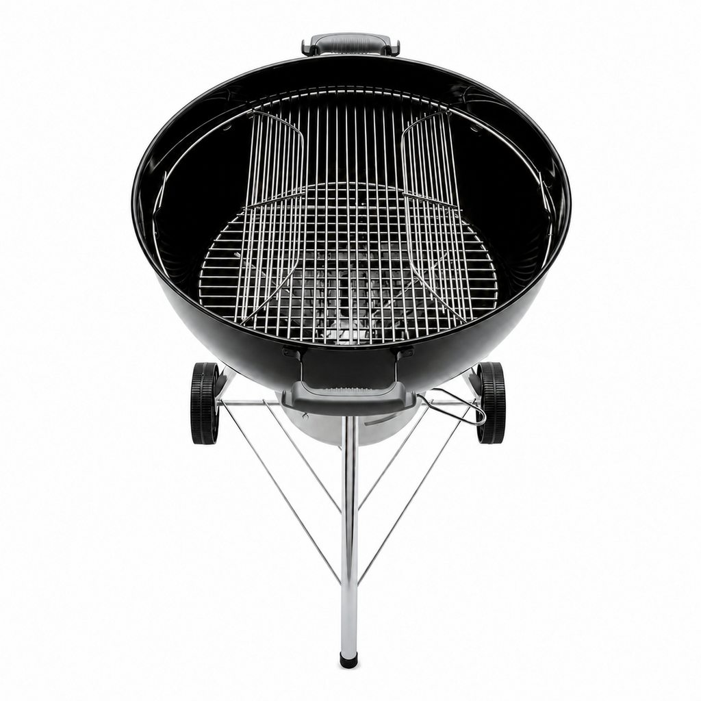 22-Inch Kettle Charcoal Grill with Removable Ash Catcher and Wheels, Black