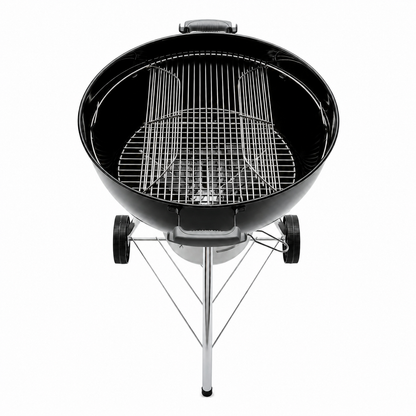 22-Inch Kettle Charcoal Grill with Removable Ash Catcher and Wheels, Black